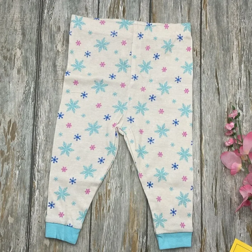 Disney Princess Snug Fit Pajamas Long & Short Sleeve 2, 2-Piece Sets Size 12M